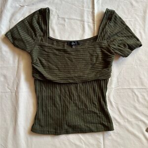 Lulu’s olive green summer top size small